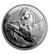 Mince: 2018  1 oz. Silver Pegasus Reverse Frosted BU