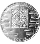 Stříbrná mince 200 Kč Vstup do schengenského prostoru 2008 Standard