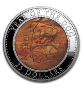 2018 - Solomon Islands 25 $ Rok psa / Year of the Dog s Perletí - proof