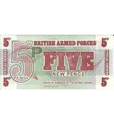 Velká Británie - armádní poukázka 5 new pence