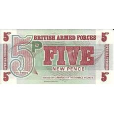 Velká Británie - armádní poukázka 5 new pence