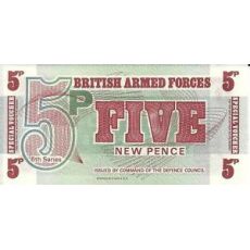 Velká Británie - armádní poukázka 5 new pence