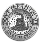 Mince : 2018 2 oz Stříbro  Don’t Tread on Me