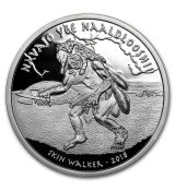 Mince :2018 1 oz Stříbro indiánské mýty Navajo Skin Walker Proof