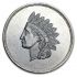 Mince 1 oz stříbrná mince  -Indian Head Cent(replika)