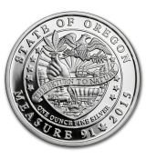 Mince : 1 ozstříbro Proof  - legalizovaný (stát Oregon)