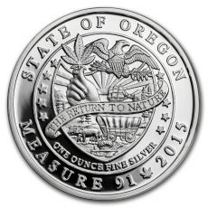 Mince : 1 ozstříbro Proof  - legalizovaný (stát Oregon)