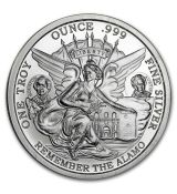 Mince :1 oz stříbro - Texas Centennial (nezapomeňte na  Alamo)