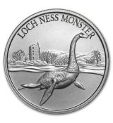 Stříbrná investiční mince-2 oz Stříbro - Loch Ness Příšera