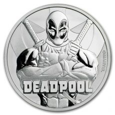 Mince : 2018 Tuvalu 1 oz Stříbro $ 1 Marvel Series "Deadpool" BU