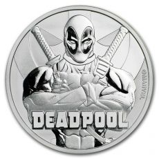Mince : 2018 Tuvalu 1 oz Stříbro $ 1 Marvel Series "Deadpool" BU