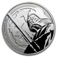 Mince :2018 Niue 1 oz Stříbro $ 2 Star Wars: Darth Vader Lightsaber BU