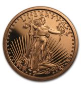 Mince - 1 oz 1 oz Měděná mince - Saint-Gaudens