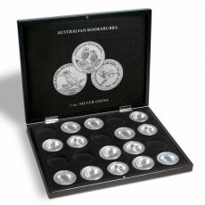 Mincovní kazeta na 20 stříbrných mincí Kookaburra 1 oz, černá