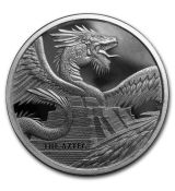 Mince - 1 oz Stříbrná mince - svět draků (Azték)