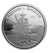 Mince - 1 oz Stříbrná mince 2018 Antigua a Barbuda Rum Runner BU