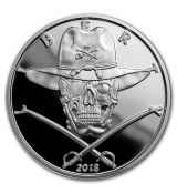 Mince - 1 oz Stříbrná mince západní lebky (Cavalryman) 2018