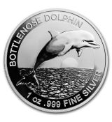 2019 Austrálie 1 oz Stříbro $ 1 Delfín BU