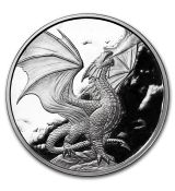 Stříbrná mince Anne Stokes Draci (Noble Dragon) 1 oz