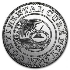 Colonial Tribute série: kontinentální dolar 2 oz