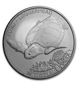 2019 Tokelau 1 oz Stříbrná $ 5 Loggerhead želva