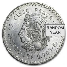 1947-1948 Mexiko Silver 5 Pesos Cuauhtemoc