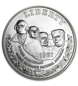 1991-P Mount Rushmore $ 1 Silver Commem BU