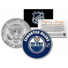 EDMONTON OILERS NHL Hockey JFK Kennedy Half Dollar US Coin - oficiálně licencovaná