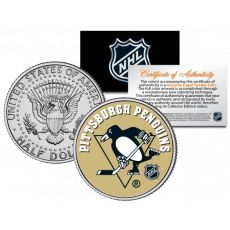 PITTSBURGH PENGUINS NHL Hockey JFK Kennedy Half Dollar US Coin - oficiálně licencováno