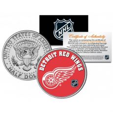 DETROIT RED WINGS NHL Hockey JFK Kennedy Half Dollar US Coin - oficiálně licencovaná