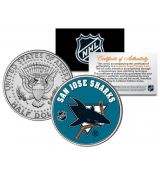 SAN JOSE SHARKS NHL Hockey JFK Kennedy Half Dollar americká mince - oficiálně licencovaná