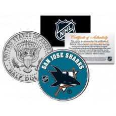 SAN JOSE SHARKS NHL Hockey JFK Kennedy Half Dollar americká mince - oficiálně licencovaná