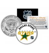 DALLAS STARS NHL Hockey JFK Kennedy americký půlkruhový mince - oficiálně licencovaný