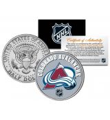 COLORADO AVALANCHE NHL Hockey JFK Kennedy Half Dollar americká mince - oficiálně licencovaná