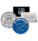 SVATÝ. LOUIS BLUES NHL Hockey JFK Kennedy americký půl dolaru - oficiálně licencovaná