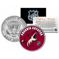 PHOENIX COYOTES NHL Hockey JFK Kennedy Half Dollar americká mince - oficiálně licencovaná