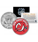 NEW JERSEY DEVILS  NHL Hockey JFK Kennedy Half Dollar US Coin - oficiálně licencováno