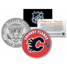 CALGARY FLAMES NHL Hockey JFK Kennedy Half Dollar US Coin - oficiálně licencovaná