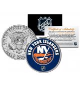 NEW YORK ISLANDERS NHL Hockey JFK Kennedy americký půlkruhový dolar - oficiálně licencovaný