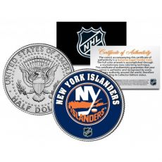NEW YORK ISLANDERS NHL Hockey JFK Kennedy americký půlkruhový dolar - oficiálně licencovaný