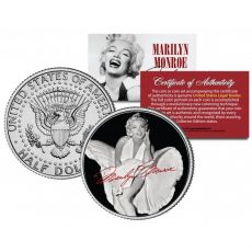 Marilyn Monroe „Všechno nejlepší k narozeninám“ JFK Kennedyho americký zbarvený mince - oficiální licence