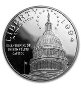 1994-S Capitol $ 1 Silver Commem Proof (w / Box & COA)
