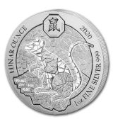 2020 Rwanda 1 oz Stříbrný lunární rok krysy