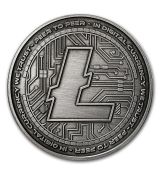 Mince Litecoin  Cryptoměna ( Antique ) 1 Oz