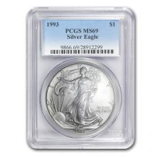 1993 Silver American Eagle MS-69 PCGS