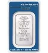 ARGOR HERAEUS SA 100 G PALLADIUM - INVESTIČNÍ PALLADIOVÝ SLITEK