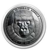 2016 Congo Gorila stříbrná 1 Oz