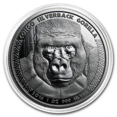2016 Congo Gorila stříbrná 1 Oz