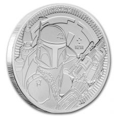 2020 Niue 1 oz Stříbro $ 2 Star Wars: Boba Fett BU