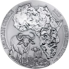 1 oz 2015 Rwanda Cape Buffalo stříbrná mince